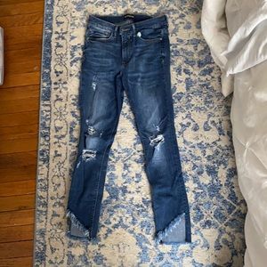 Express Jean Leggings High Rise Cropped, Size 8